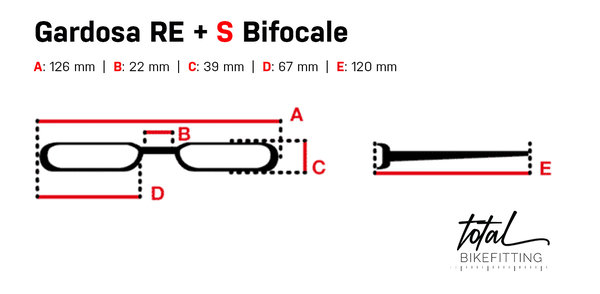 Fietsbril met leesgedeelte +2.00 Gardosa RE + S Bifocale (nieuw)